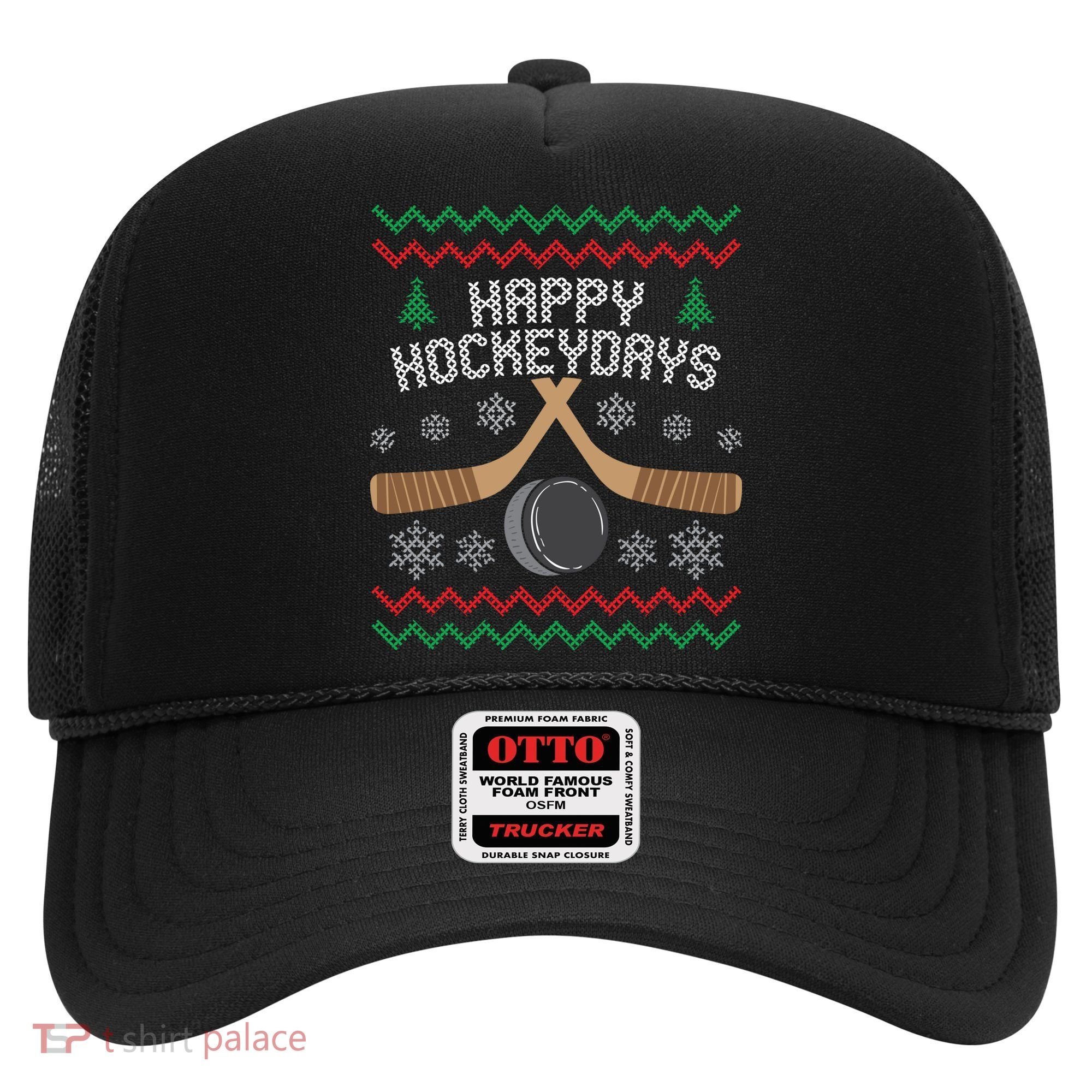 Happy Hockey Days Ugly Christmas Cool Gift Cool Gift Hat