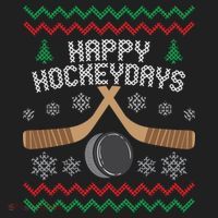 Happy Hockey Days Ugly Christmas Cool Gift Cool Gift Golf Towel thumb 3