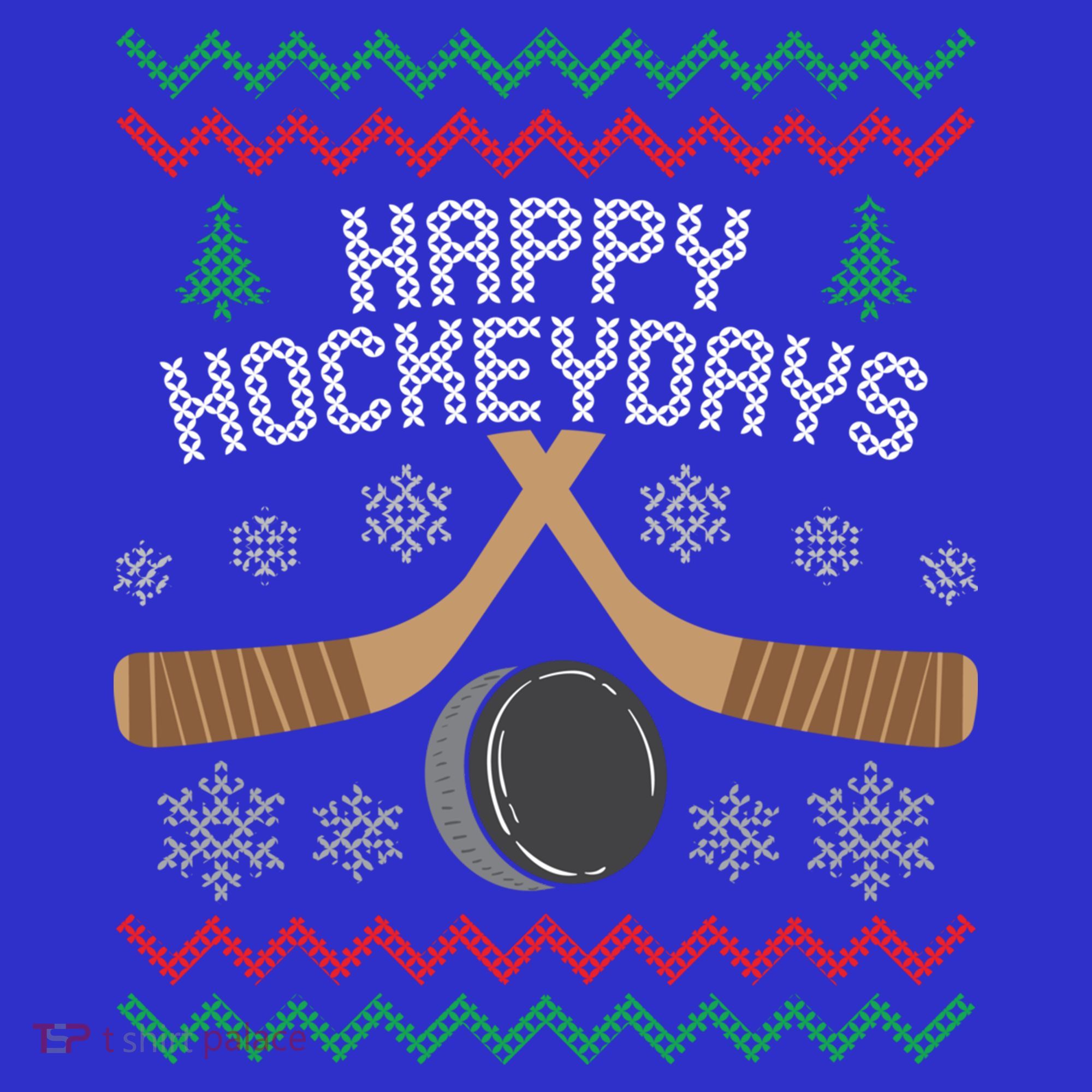 Happy Hockey Days Ugly Christmas Cool Gift Cool Gift Apron