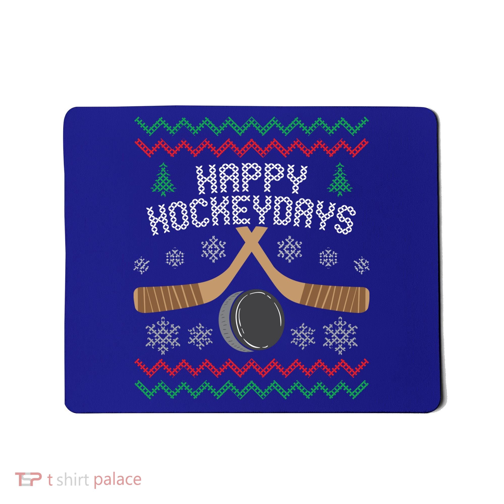 Happy Hockey Days Ugly Christmas Cool Gift Cool Gift Mousepad