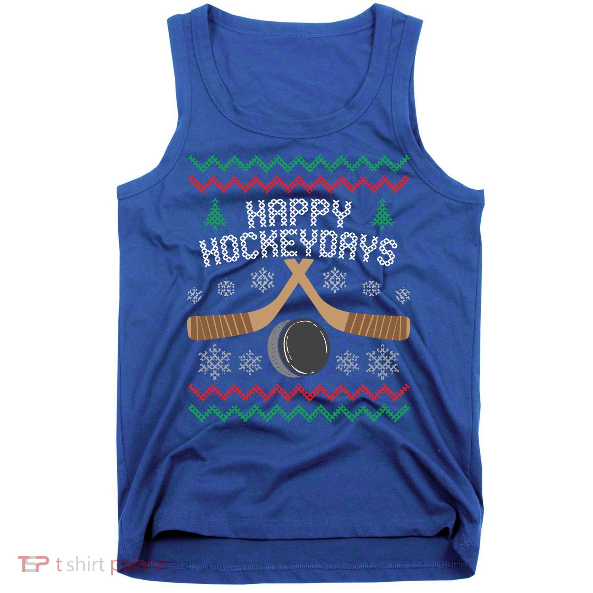 Happy Hockey Days Ugly Christmas Cool Gift Cool Gift Tank Top