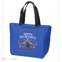 Happy Hockey Days Ugly Christmas Cool Gift Cool Gift Tote Bag thumb 3