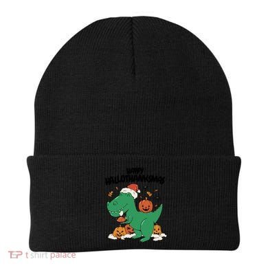 Happy Hallothanksmas Dinosaur Holiday Beanie