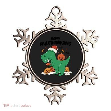Happy Hallothanksmas Dinosaur Holiday Ornament