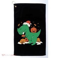 Happy Hallothanksmas Dinosaur Holiday Golf Towel thumb 0