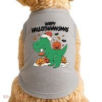 Happy Hallothanksmas Dinosaur Holiday Doggie Tank thumb 0