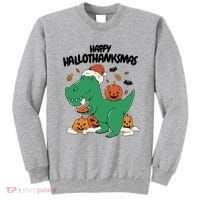 Happy Hallothanksmas Dinosaur Holiday Sweatshirt thumb 0