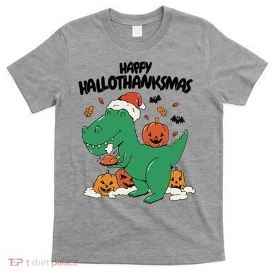 Happy Hallothanksmas Dinosaur Holiday T-Shirt