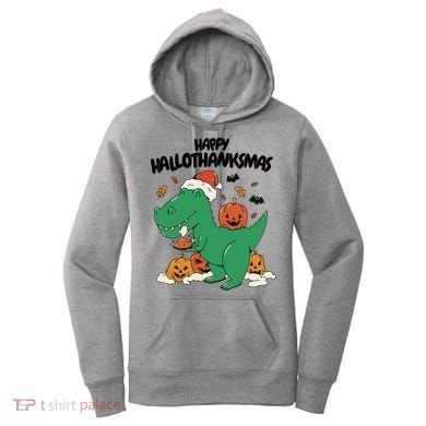 Happy Hallothanksmas Dinosaur Holiday Women's Hoodie