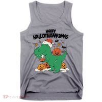 Happy Hallothanksmas Dinosaur Holiday Tank Top thumb 0