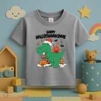 Happy Hallothanksmas Dinosaur Holiday Toddler T-Shirt thumb 3