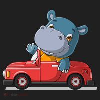 Happy Hippo Drive A Car Women's Sweatshirt thumb 2
