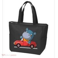 Happy Hippo Drive A Car Tote Bag thumb 3