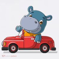 Happy Hippo Drive A Car Hoodie thumb 7