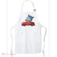 Happy Hippo Drive A Car Apron thumb 0