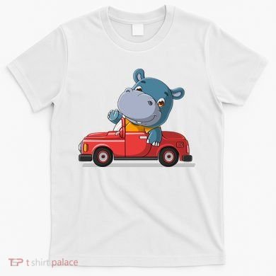 Happy Hippo Drive A Car T-Shirt
