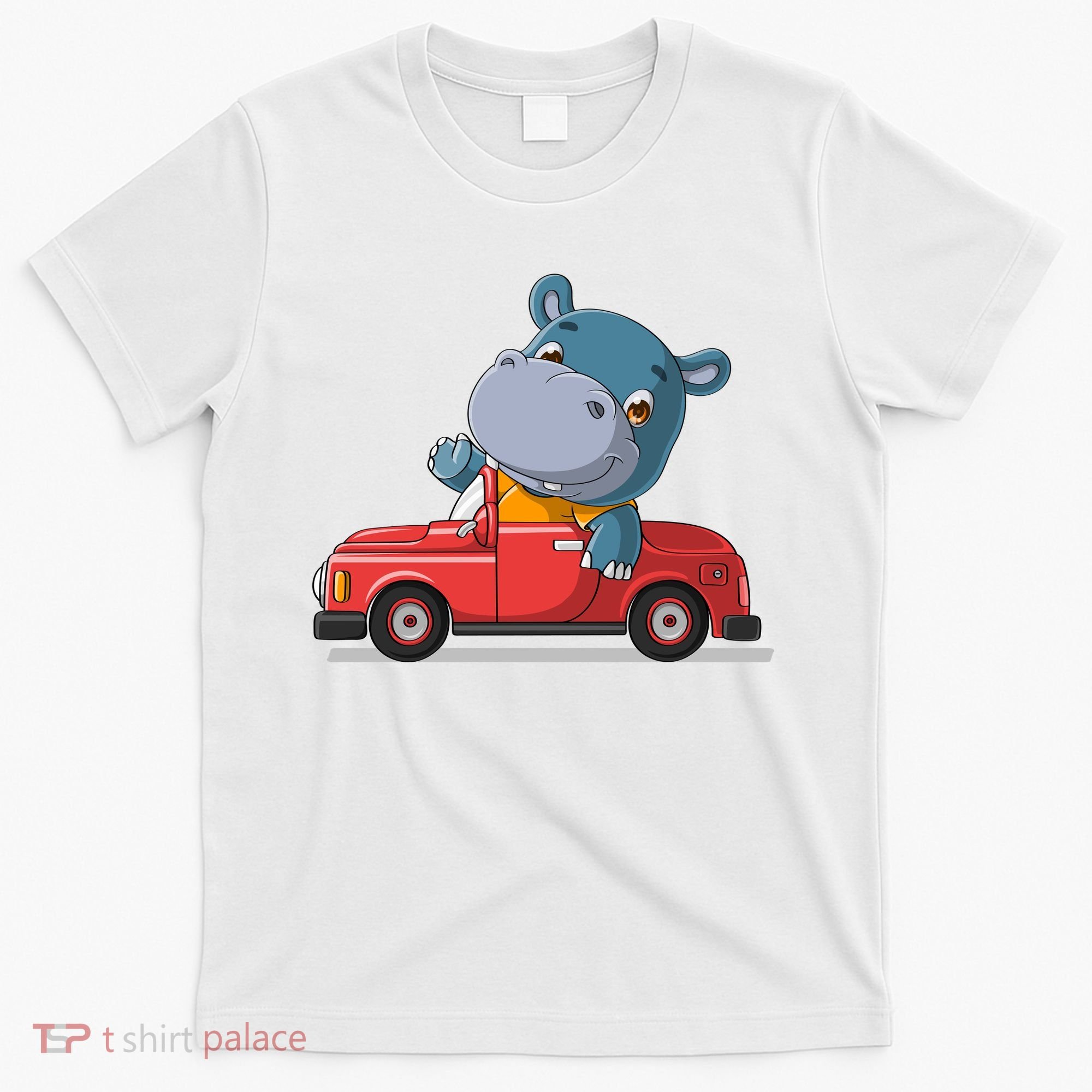 Happy Hippo Drive A Car T-Shirt