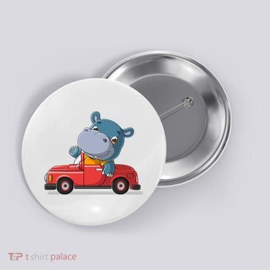 Happy Hippo Drive A Car Button
