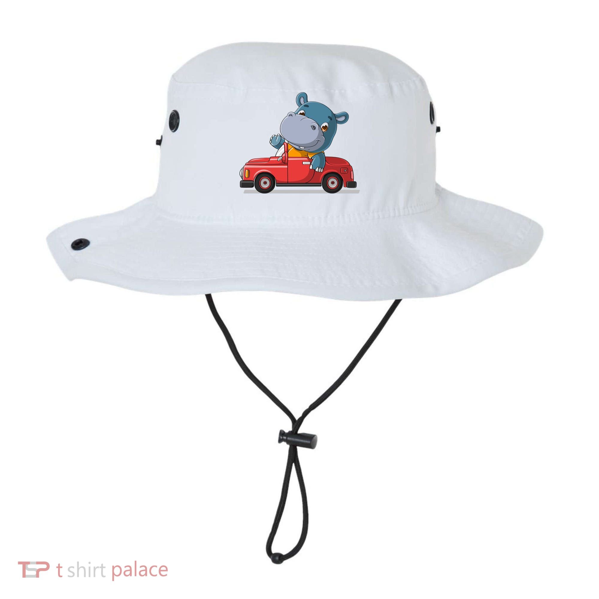 Happy Hippo Drive A Car Bucket Hat
