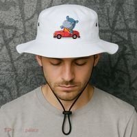 Happy Hippo Drive A Car Bucket Hat thumb 2