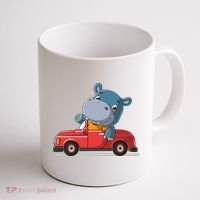 Happy Hippo Drive A Car Coffee Mug thumb 1