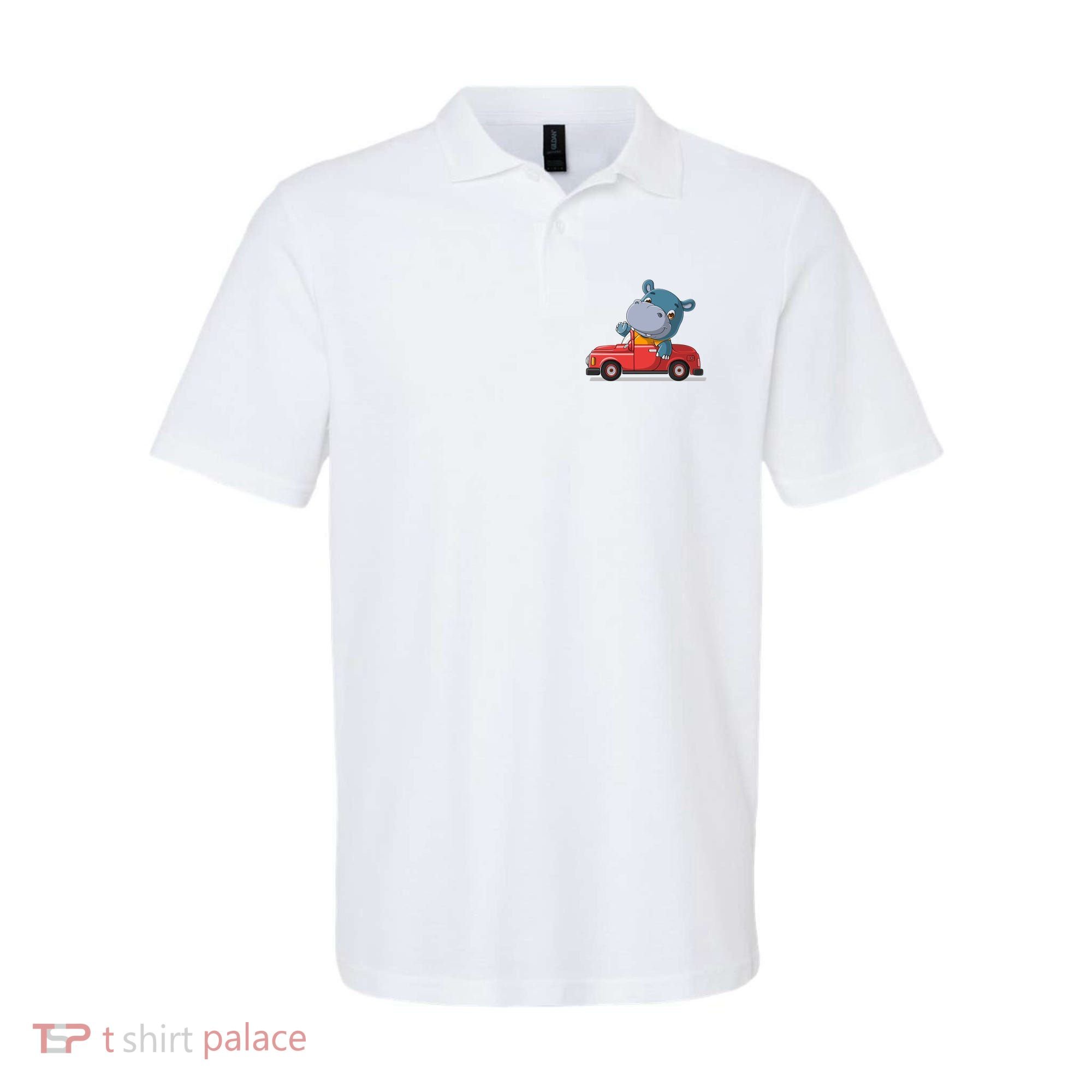 Happy Hippo Drive A Car Polo