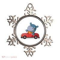 Happy Hippo Drive A Car Ornament thumb 0