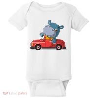 Happy Hippo Drive A Car Baby Bodysuit thumb 0