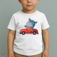 Happy Hippo Drive A Car Toddler T-Shirt thumb 2