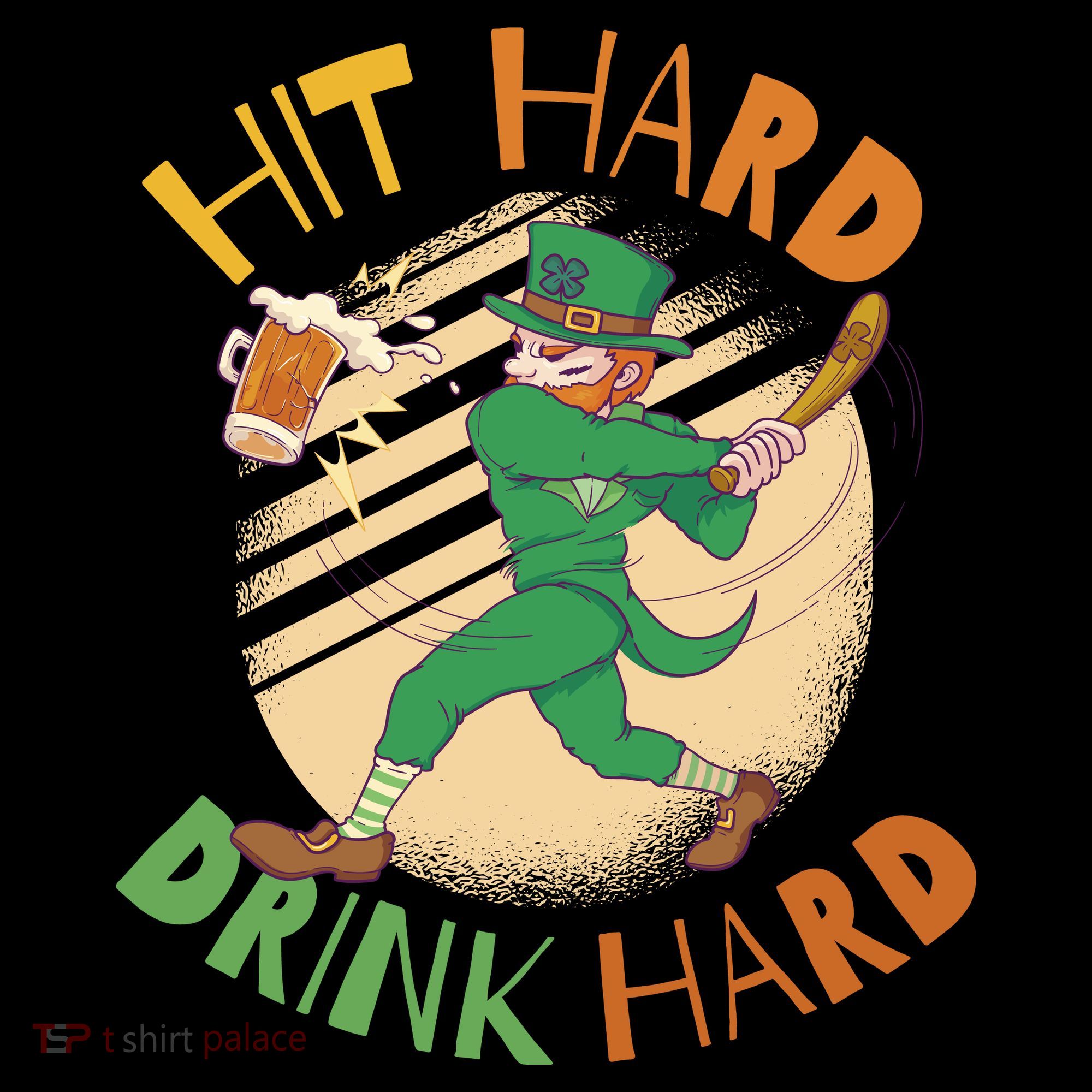 Hit Hard Drink Hard St Patrick's Day Doggie Tank