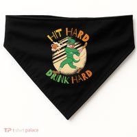 Hit Hard Drink Hard St Patrick's Day USA-Made Doggie Bandana thumb 0