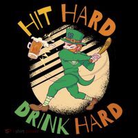 Hit Hard Drink Hard St Patrick's Day USA-Made Doggie Bandana thumb 2