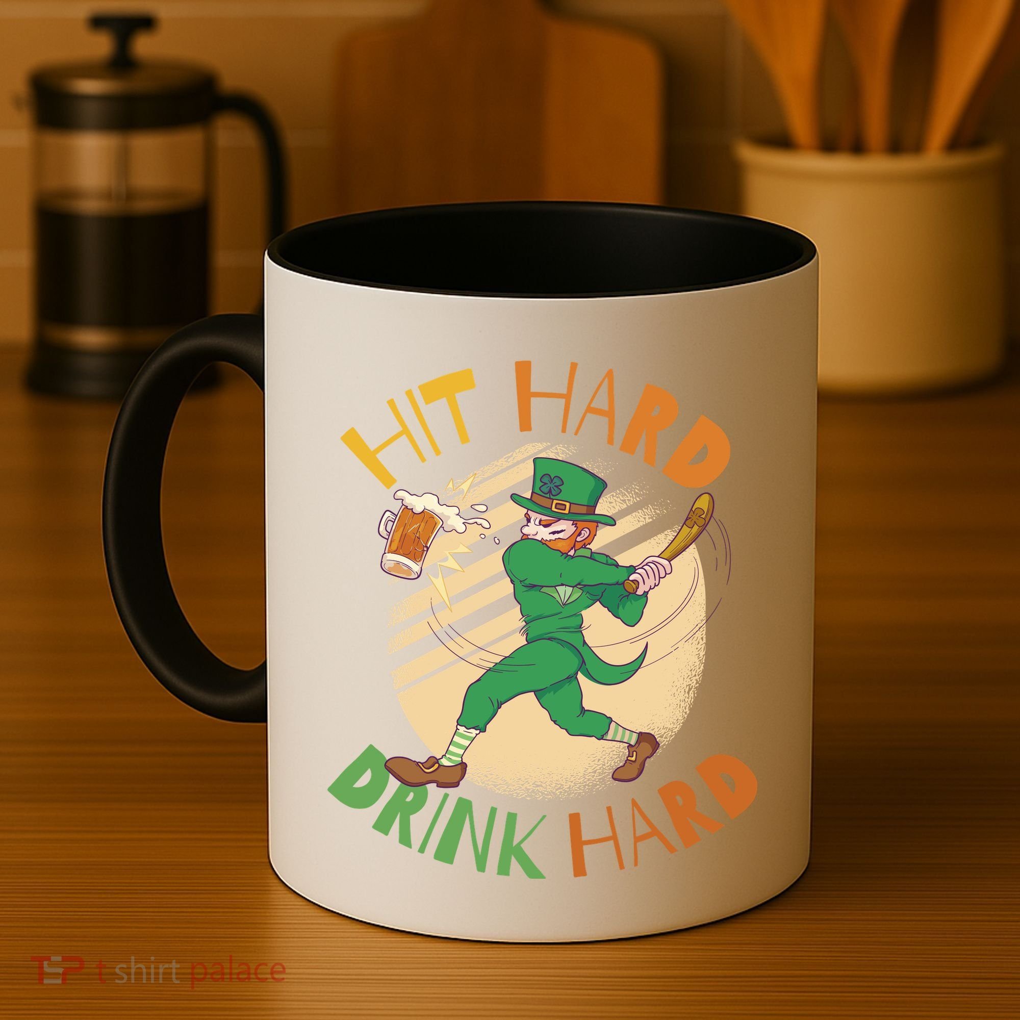 Hit Hard Drink Hard St Patrick's Day Coffee Mug