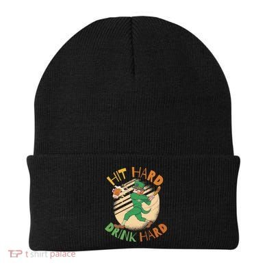 Hit Hard Drink Hard St Patrick's Day Beanie