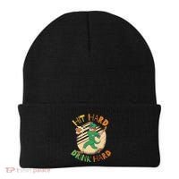 Hit Hard Drink Hard St Patrick's Day Beanie thumb 0