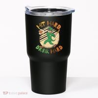 Hit Hard Drink Hard St Patrick's Day Tumbler thumb 0