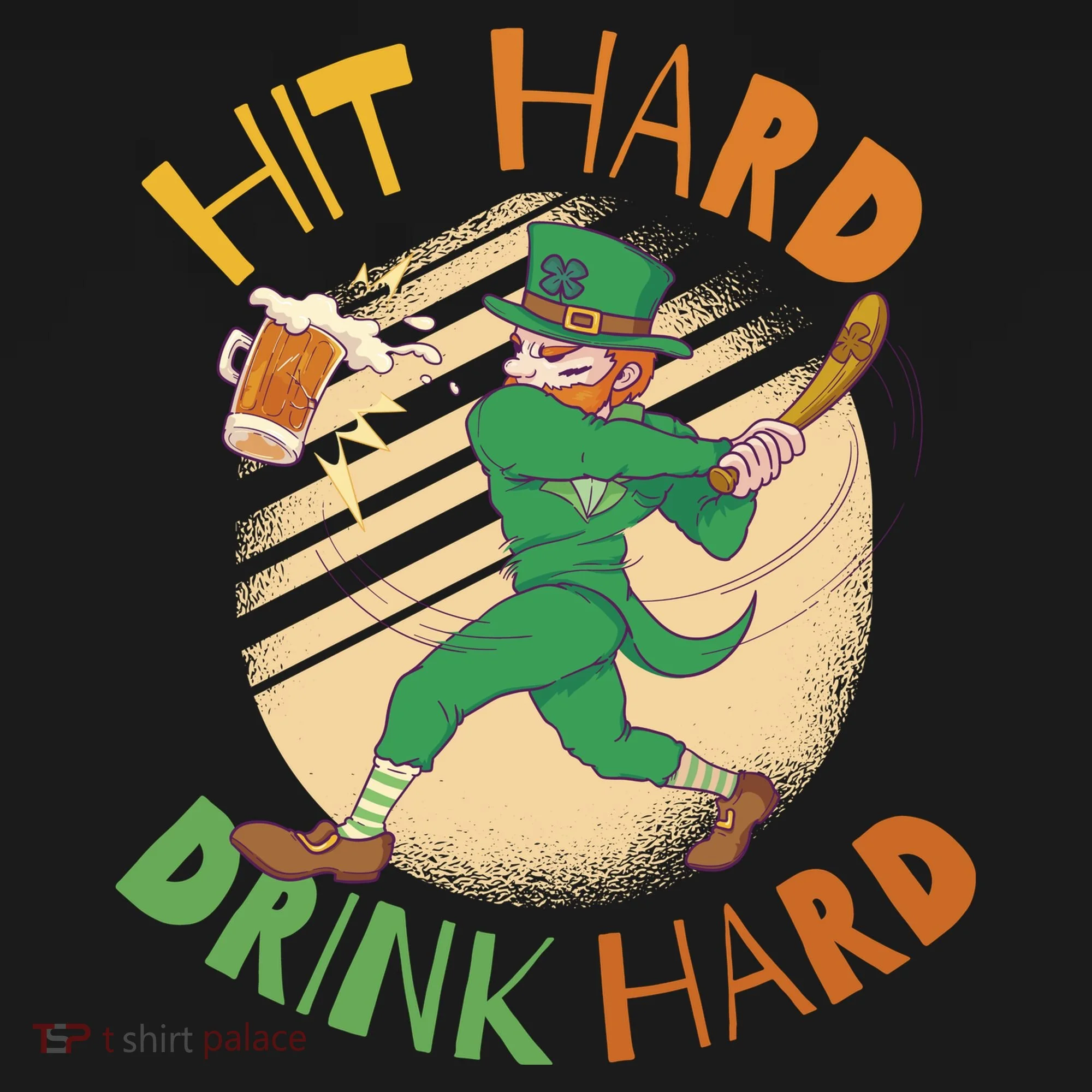 Hit Hard Drink Hard St Patrick's Day Toddler Hoodie