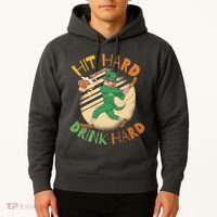 Hit Hard Drink Hard St Patrick's Day Hoodie thumb 2