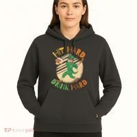 Hit Hard Drink Hard St Patrick's Day Hoodie thumb 5