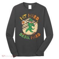 Hit Hard Drink Hard St Patrick's Day Long Sleeve Shirt thumb 0