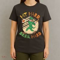 Hit Hard Drink Hard St Patrick's Day T-Shirt thumb 4