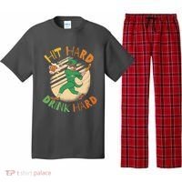 Hit Hard Drink Hard St Patrick's Day Pajama Set thumb 0
