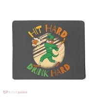 Hit Hard Drink Hard St Patrick's Day Mousepad thumb 0