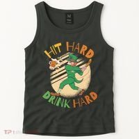 Hit Hard Drink Hard St Patrick's Day Tank Top thumb 2