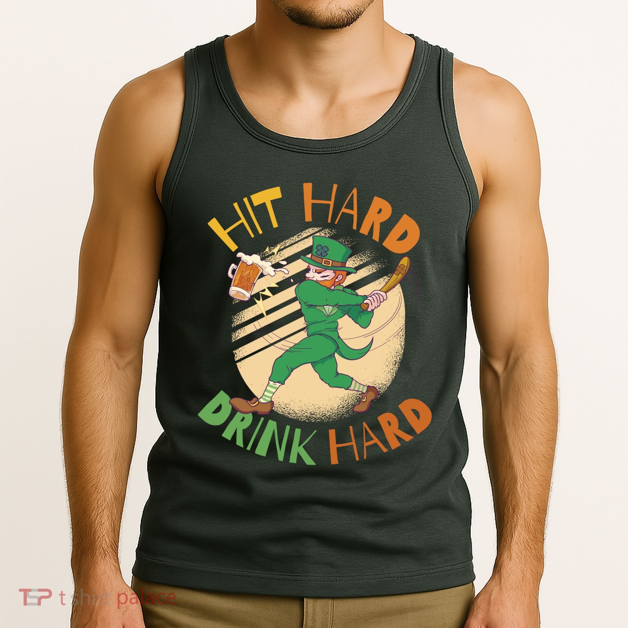 Hit Hard Drink Hard St Patrick's Day Tank Top