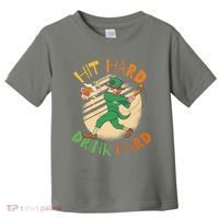 Hit Hard Drink Hard St Patrick's Day Toddler T-Shirt thumb 0