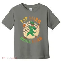 Hit Hard Drink Hard St Patrick's Day Toddler T-Shirt thumb 0