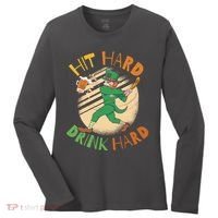Hit Hard Drink Hard St Patrick's Day Women's Long Sleeve Shirt thumb 0