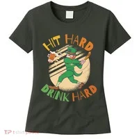 Hit Hard Drink Hard St Patrick's Day Women's T-Shirt thumb 0