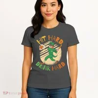 Hit Hard Drink Hard St Patrick's Day Women's T-Shirt thumb 4